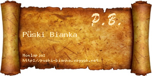 Püski Bianka névjegykártya